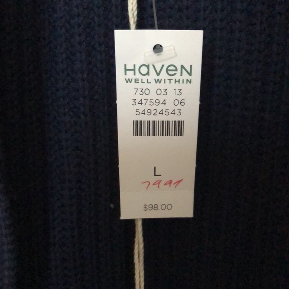 Haven Well Within (Talbots Sister Brand) Cardigan - Navy Blue - Picture 3 of 6